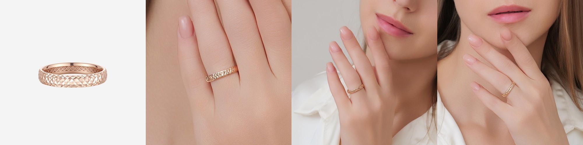 14k 18K 세리온 3.5mm 할로우 컷팅 반지 애끼 검지 중지 반지