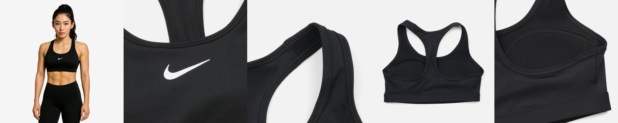 나이키 여성 스포츠브라 스우시 패드 브라탑 러닝 운동복 DX6822-010