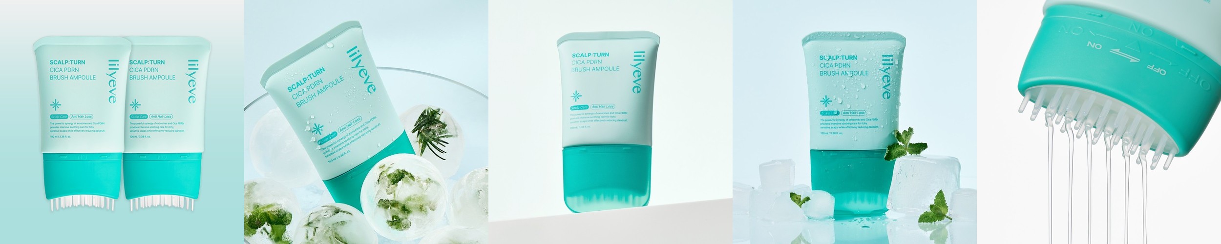 릴리이브 스칼프턴 시카 PDRN 앰플 모낭염 지루성두피염 두피스케일링 100ml, 2개