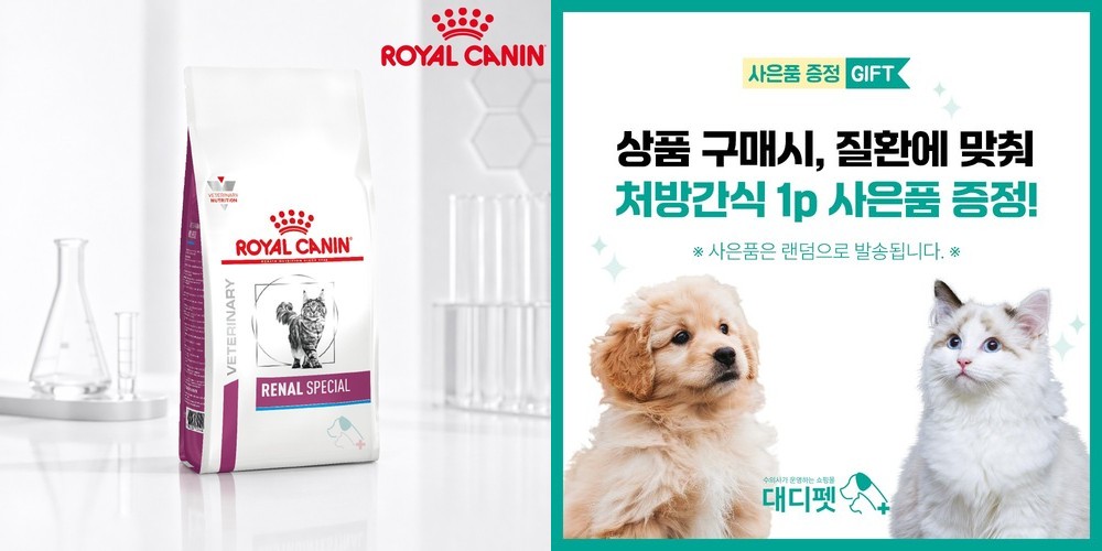로얄캐닌 캣 레날 스페셜 4kg 고양이 신부전 결석 관리 반려묘 처방 사료