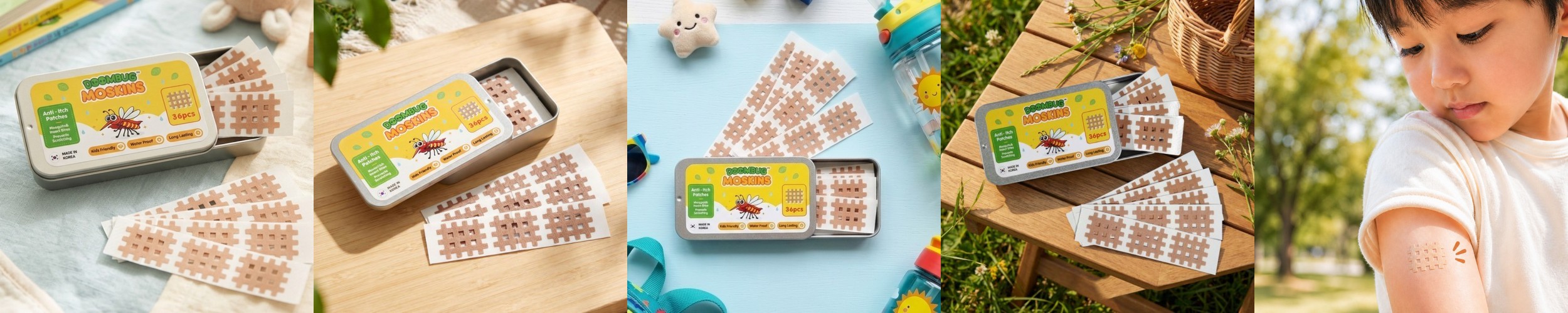 아기 모기패치 썸머때치 모기때치 밴드 물렸을때 물린데 패치 붙이는 스티커 세트
