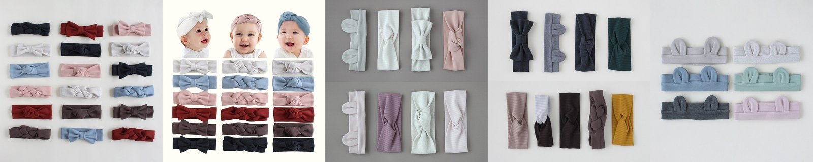 2+1 디어딜리 아기헤어악세사리 아가머리띠 유아헤어밴드 신생아선물 도넛밴드