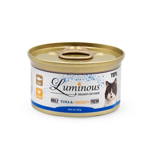 테플 루미너스 육수타입 럭셔리 고양이캔 참치+연어, 85g, 1개