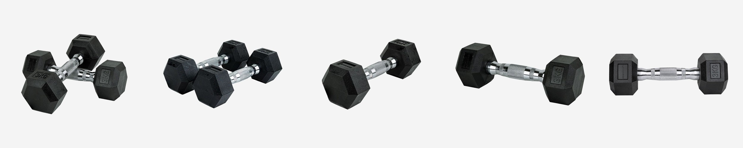 짐맨 PEV 육각 덤벨 냄새없는 아령 3kg, 2개