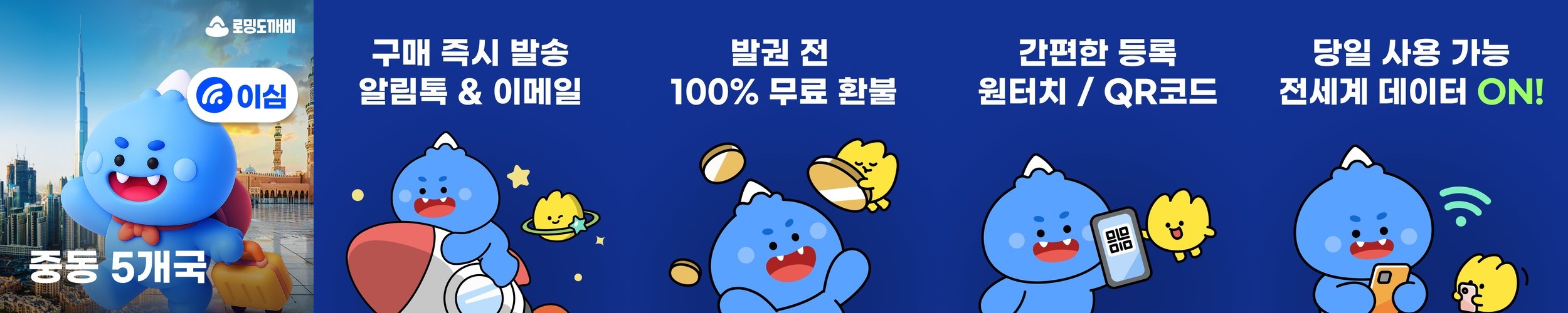 사우디아라비아 오만 카타르 바레인 아랍에미리트 이심 eSIM 오레두 500MB