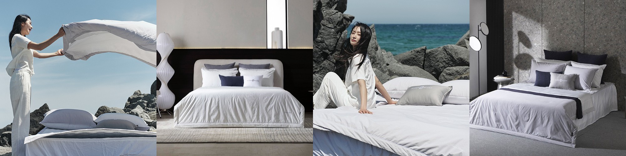 슬립앤슬립 푹신한 마이크로화이버 항균 솜 경추베개
