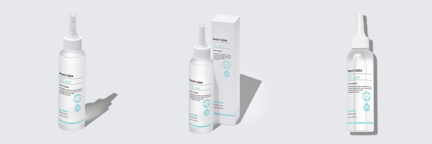 [고양이의 날] 페토세라 강아지 고양이 귀세정제 클이어 120ml+보송보솜 80매