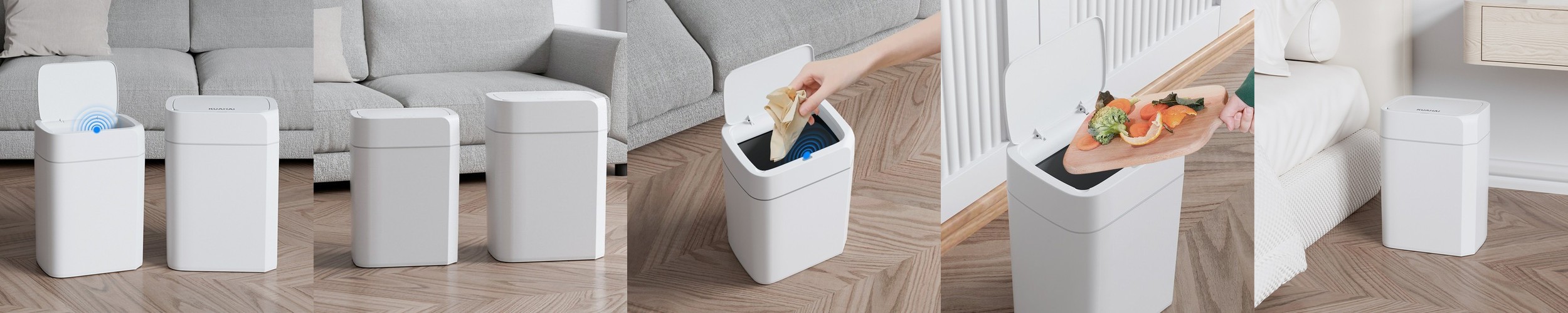 매직캔 휴지통 히포2 쓰레기통 오토실링 21L 냄새차단 화이트 MH250WGA