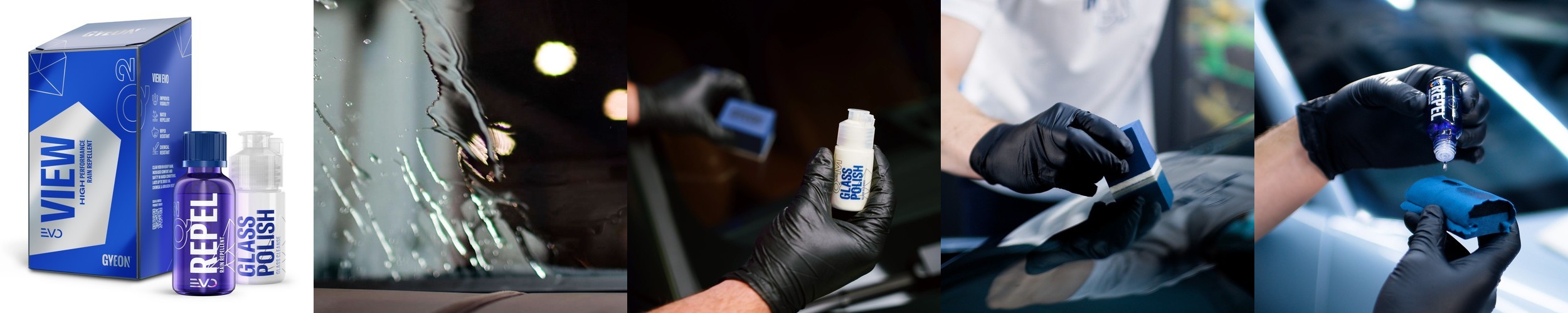 뷰 20ml 자동차 유리 발수 코팅제 유막 제거제 발수코팅 셀프시공