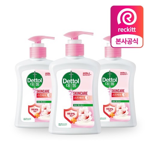 데톨 항균 핸드워시 스킨케어, 250ml, 3개