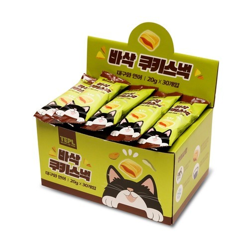 바잇미 바삭한 고양이 비스킷 캣츠파티 필링 쿠키 – 해산물(피모건강) (유통기한 2026-08-02)