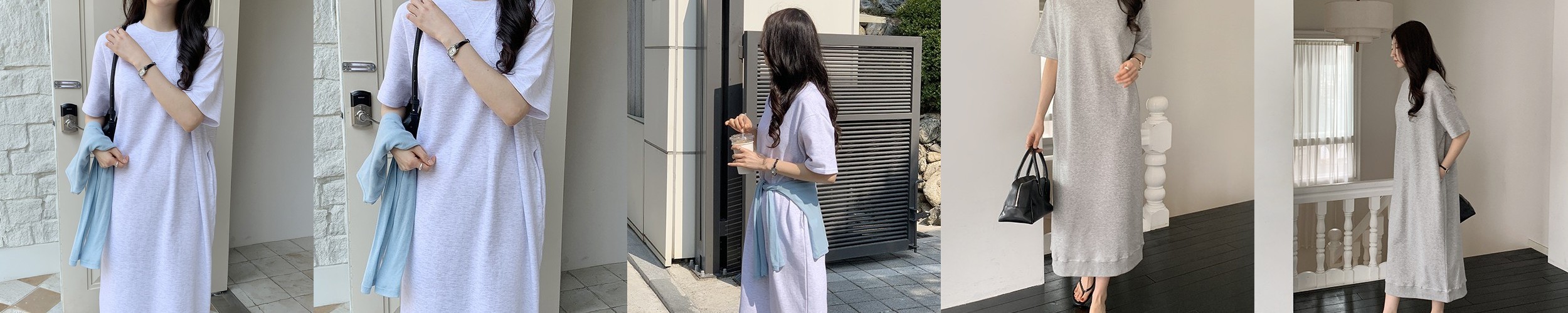 더블 진주버튼 롱원피스