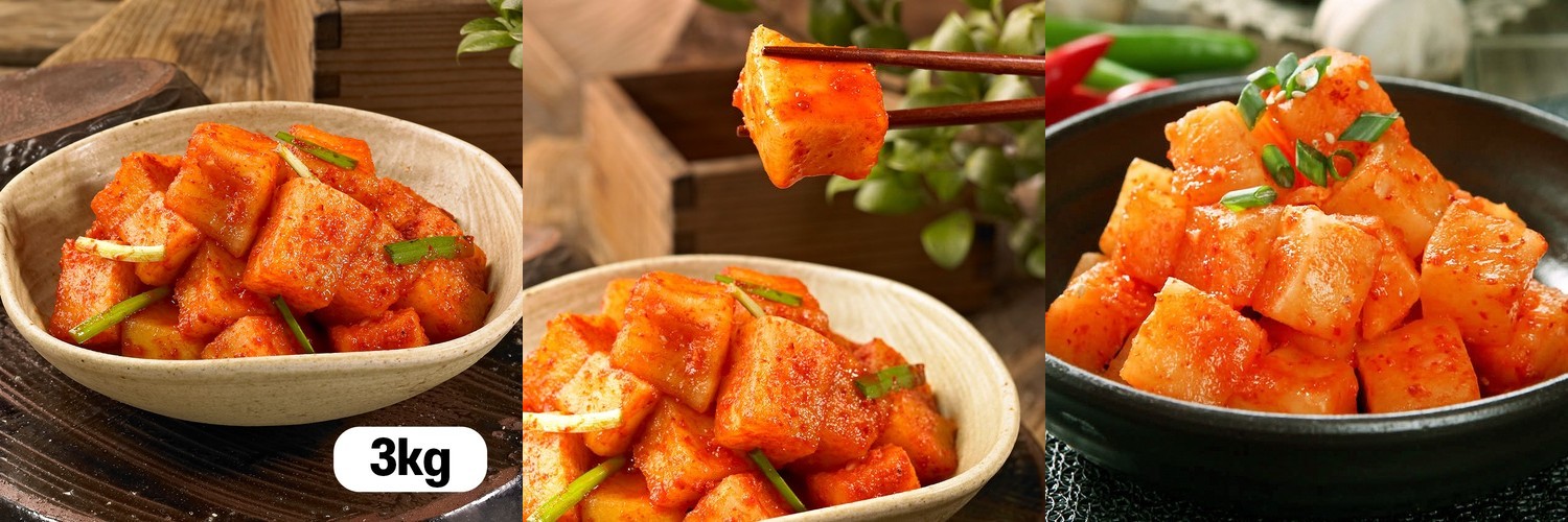 전주찬방 전국김치품평회 4회수상 유기농 깍두기 3kg, 1개