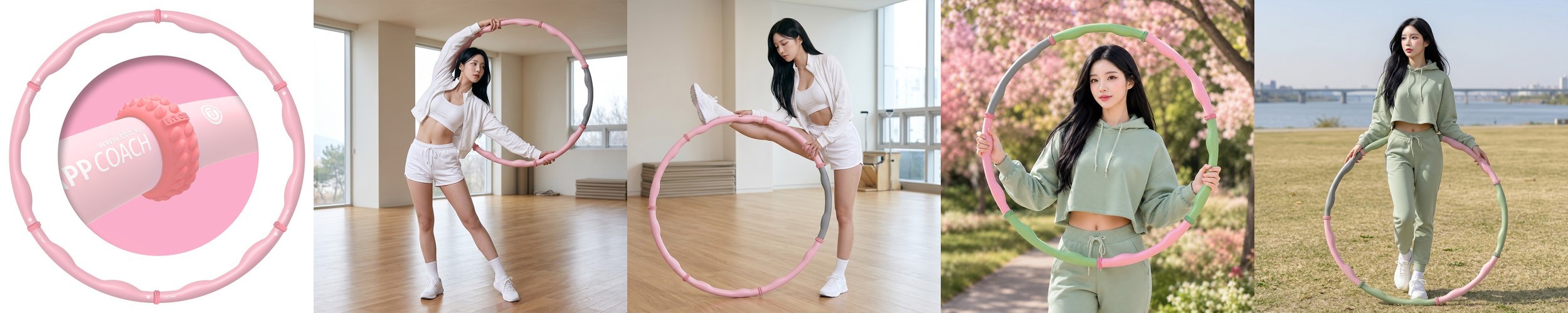 비핏 훌라후프 뱃살 다이어트 지압 가정용 실내 최상급용2.1kg