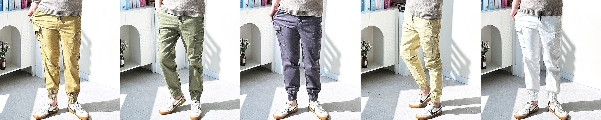 남자빨간반바지 고무줄반바지 나일론반바지 냉장고