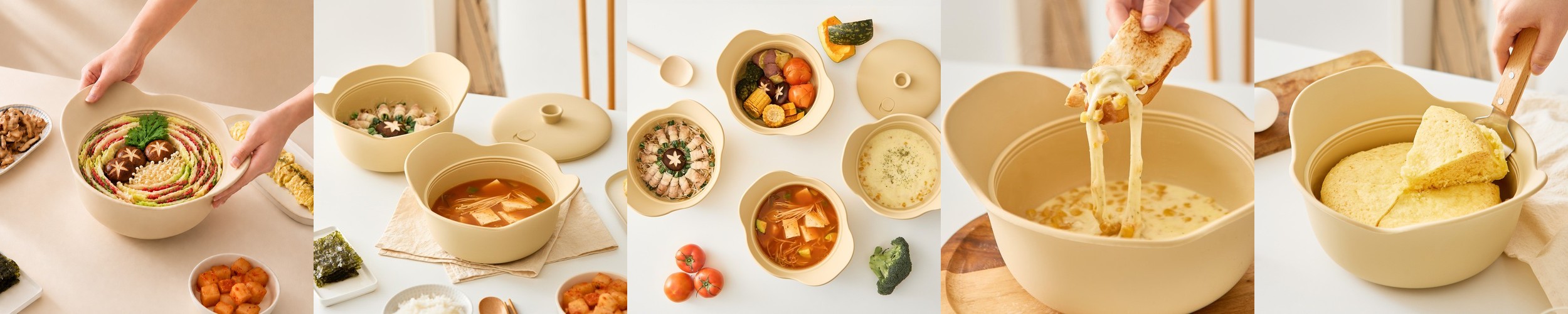 보퀴진 미피 실리콘 유리 유아 찜기 전자레인지용기