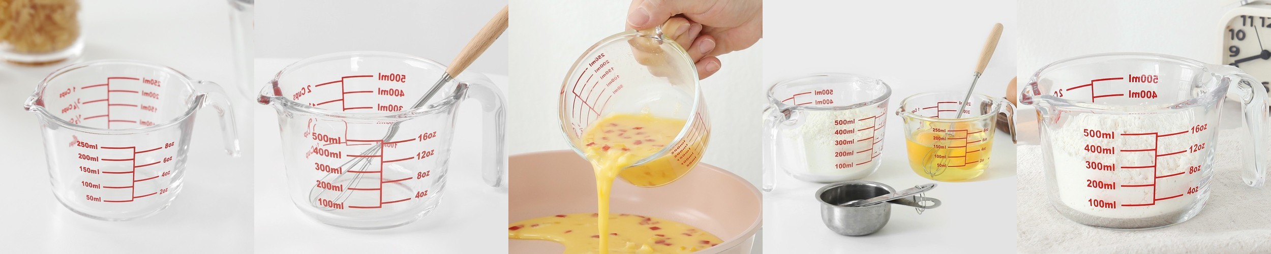 PC 계량컵 플라스틱 이유식 라면물 비커 500ml, 1개