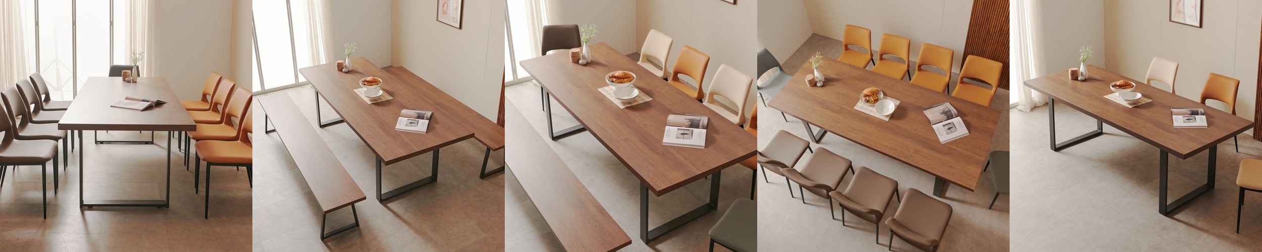 비나트 책상 TRM80D 800x570x860mm, 미들브라운 4155.6690