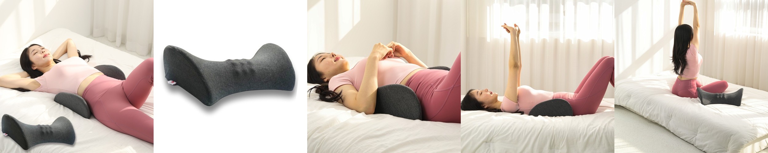 솔디앙 허리베개 요추 골반 디스크 척추 다리 허리통증 기능성 베개