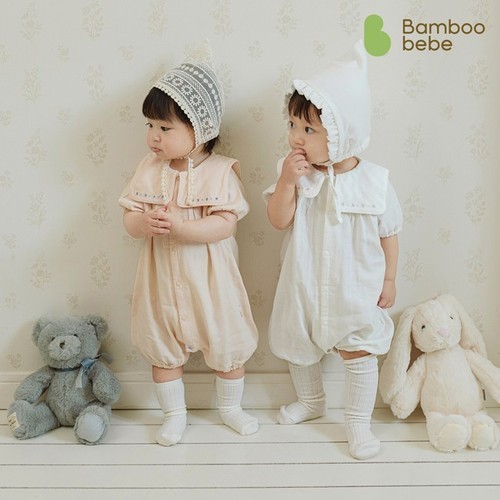 [밤부베베] 요루거즈 크리미 셔링 우주복(3~12개월)