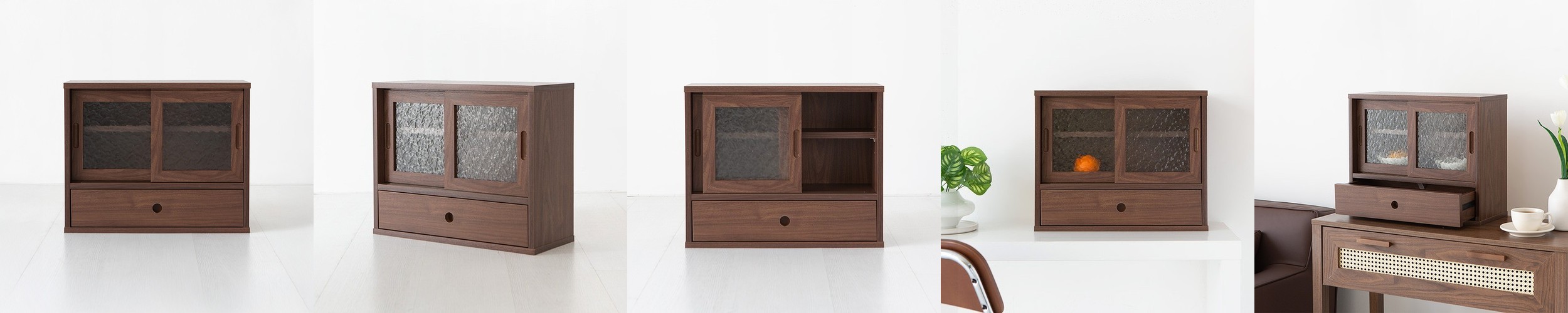 폴라보 미니수납장 넓은 2문 A형 62x30x42, 2단, 미들브라운8938.6359