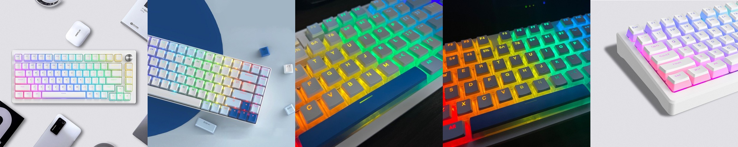 푸딩 키캡 화이트 LED RGB 투과 반투명 OEM PBT 이중사출 기계식키보드 키캡