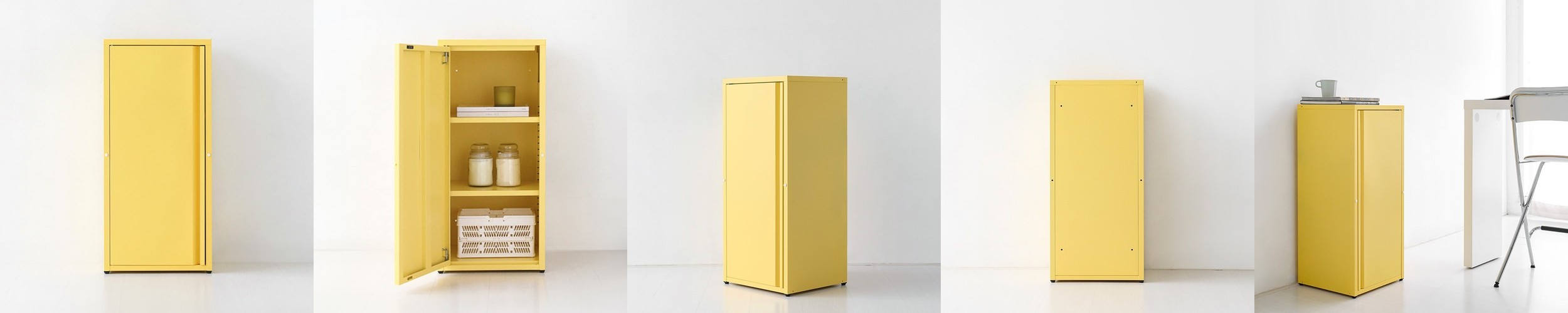 MESHI 캐비넷 2문 수납장 8001015 80x40x10, 2단, 화이트 8821.8089