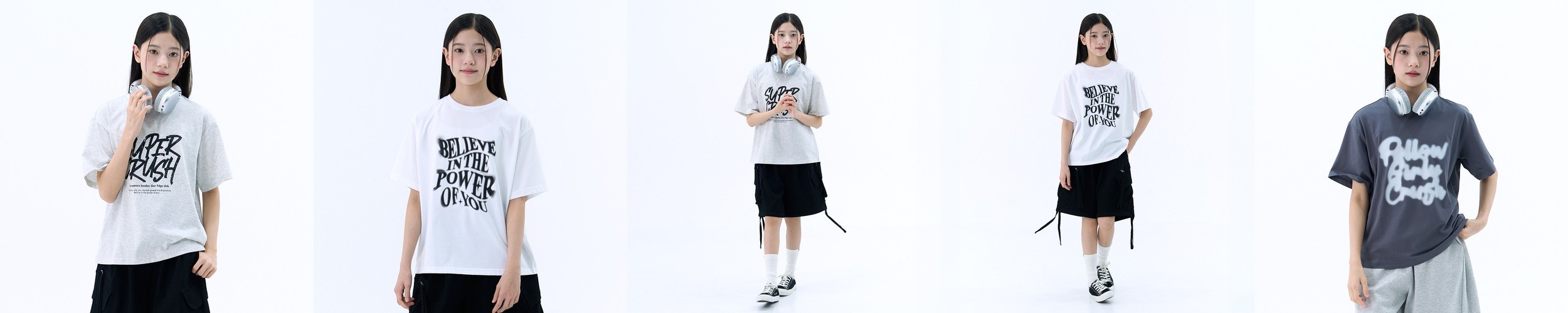 폴로 보이즈 프렙스터 데님 면 반바지 팬츠