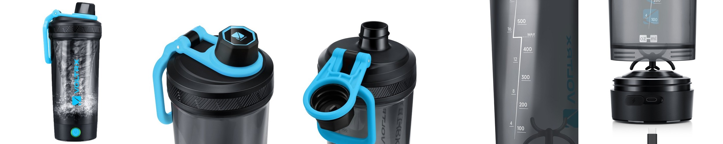 볼트렉스 전동 프로틴 쉐이커 보틀 물병 물통 헬스 보충제 단백질 쉐이크통 700ml, 블루