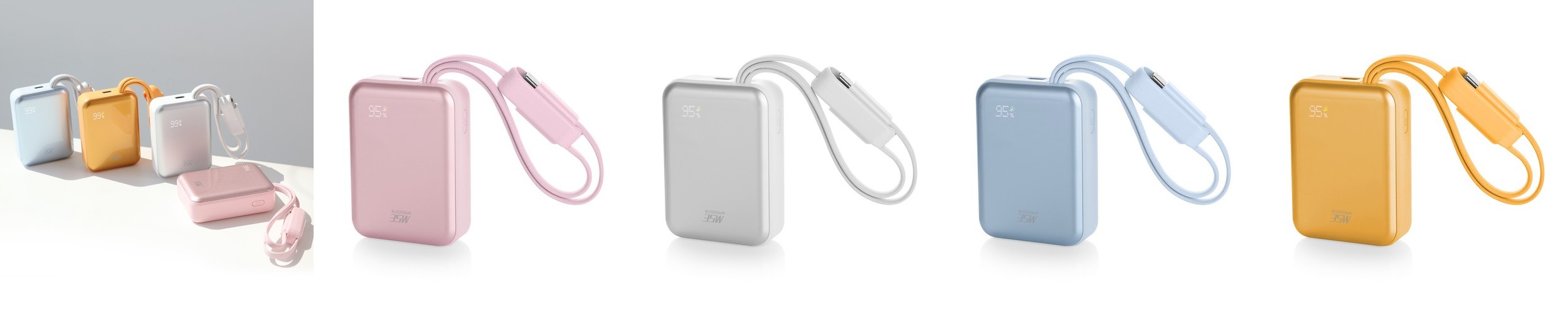 넥스트유 썬드라 BC2 C타입 도킹형 고속 충전 미니 보조배터리 5000mAh, 그린