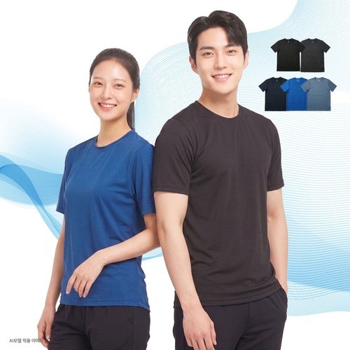 여름흰티 여성 면티 쿨 운동 반팔 40년 봉제 장인의 티셔츠