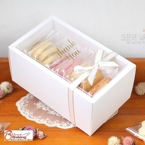 슬리브박스15×85직사각 (빼빼로상자) 투명창 바크초콜릿포장 쿠키 비누 카페 베이커리