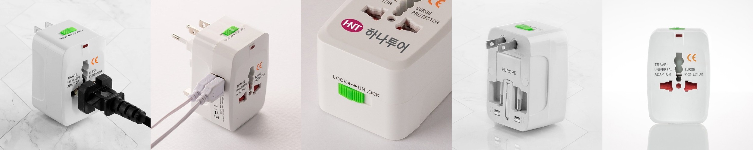플라이토 해외 여행용 멀티 아답터 플러그 어댑터 콘센트 멀티탭 파우치포함
