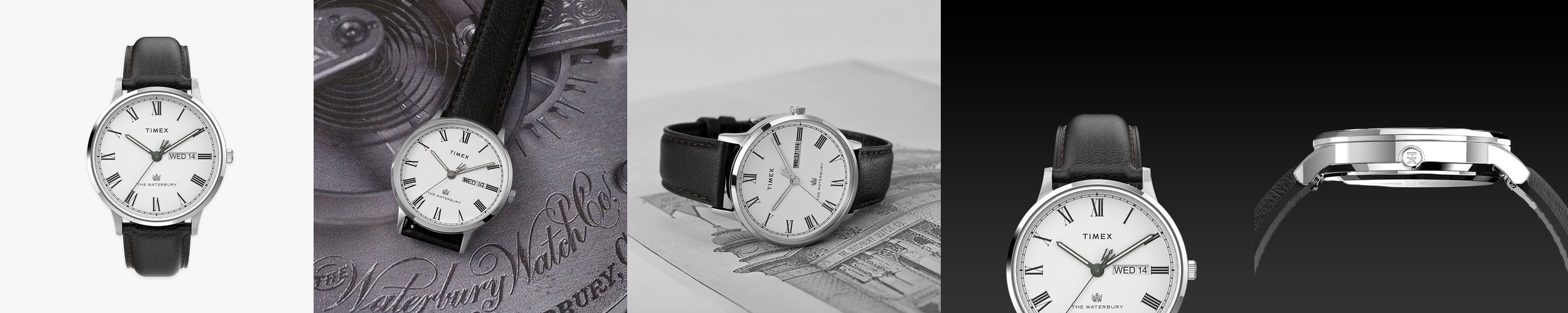 타이맥스 워터베리 클래식 데이데이트 가죽시계 40mm TW2U88400