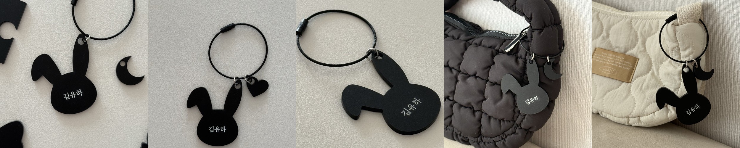 레전더리 웍스 삼색 브라운 검정 백설 고양이 키캡 키링 가방 인형 고리 가방꾸미기 클리커