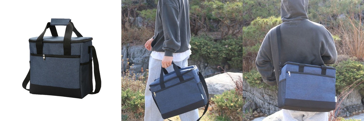 대형 보냉백 소프트쿨러 피크닉가방 휴대용 맥주 쿨링 냉온팩 33L, 블루