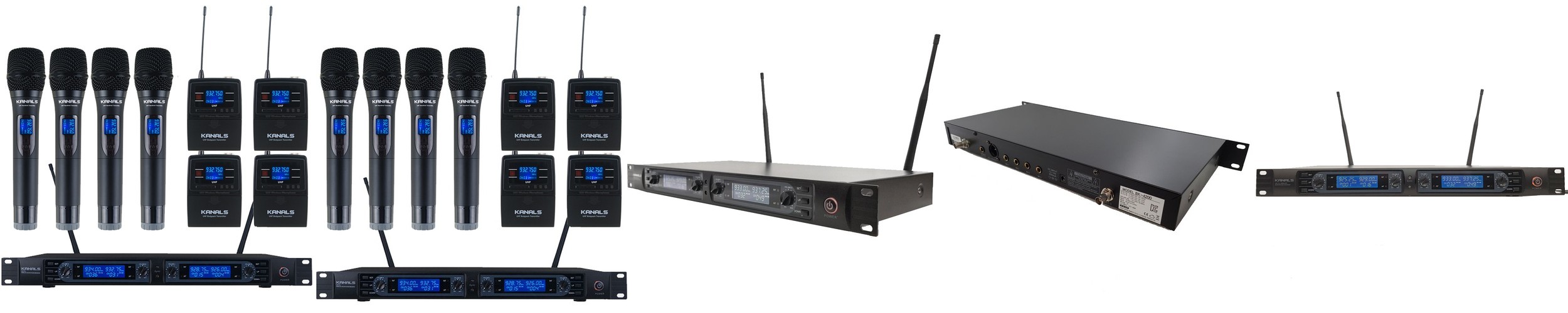 카날스 BK-4200 무선마이크 교회 공연용 방송용 핸드 핀 4채널 무선마이크 BK4200
