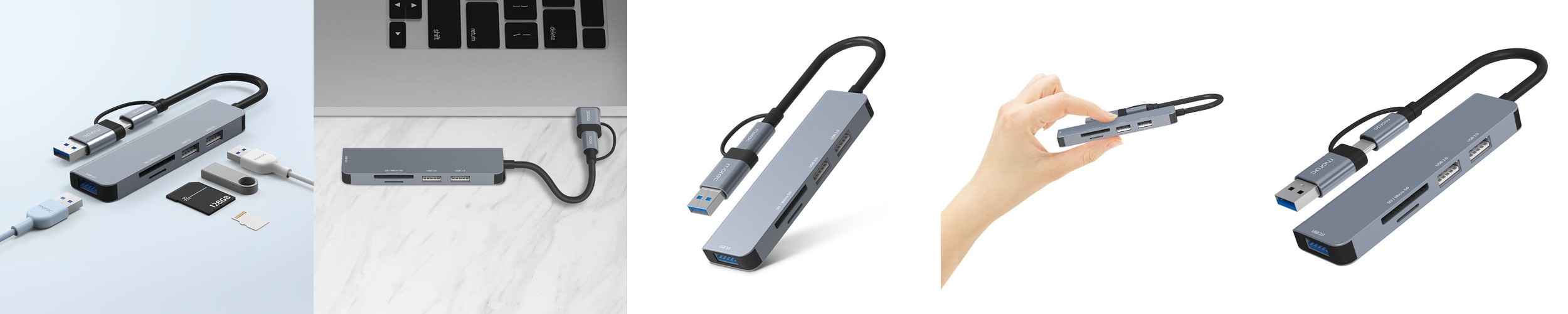 넥시 USB3.0 4포트 유전원 허브 충전 2포트 개별스위치 5Gbps