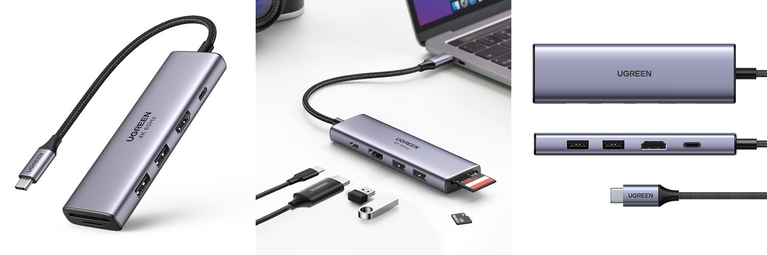 넥시 USB허브 유전원 C타입 USB3.1 6포트 개별스위치 NX1234