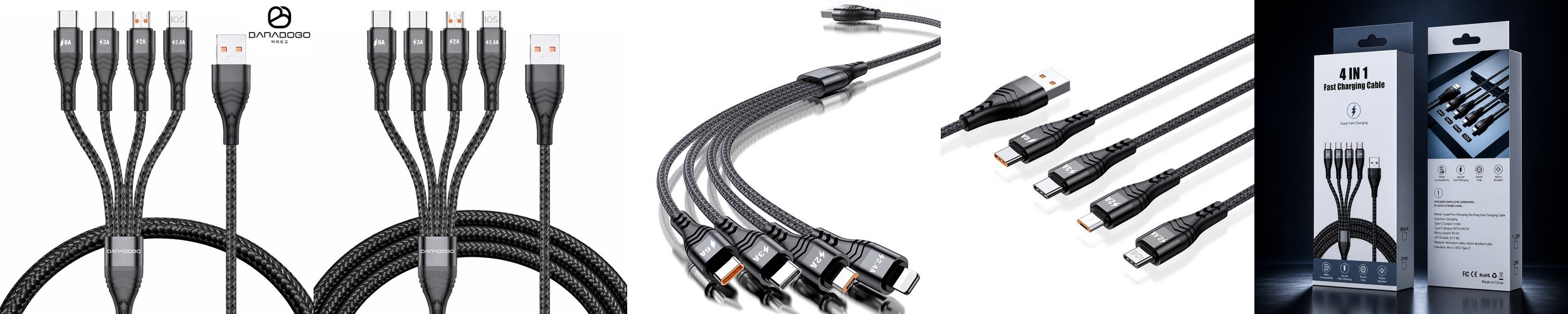 [B380] 데빌 3A 애플 아이폰 8핀 USB 고속 충전기 케이블 카플레이 0.3m, 1개