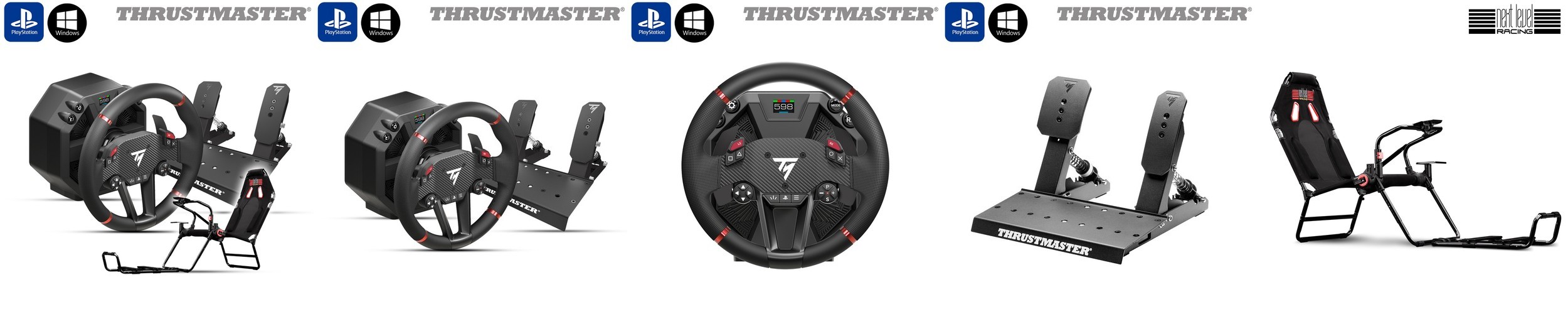 트러스트마스터 T598 DD 다이렉트 드라이브 레이싱휠(PS5/PC), 레이싱스텐드S040 세트