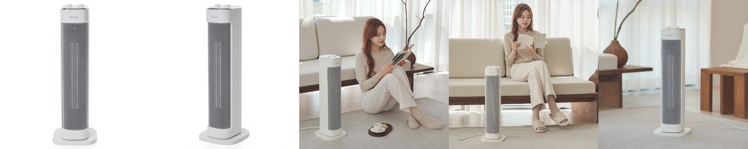 한경희 PTC 초슬림 타워형 그래핀 온풍기 전기히터 HA-P6000M
