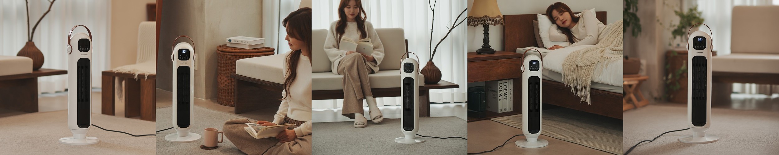 몽트라드 타워형 선풍기 리모컨 슬림 날개없는 아기방 거실 자취방 타워팬 MTF-2000A