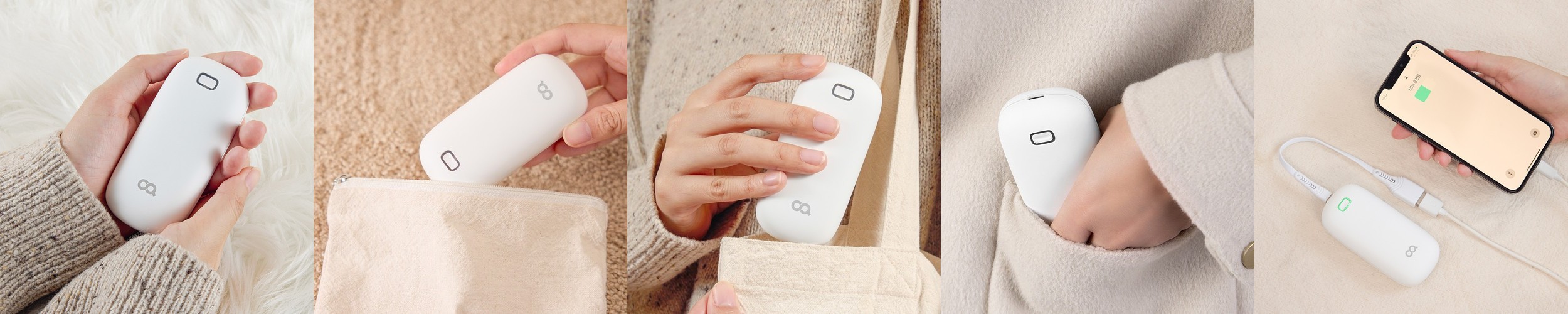 오아 쏙핸디 미니 휴대용 전기 손난로 USB 충전식 핫팩 대용량 보조배터리