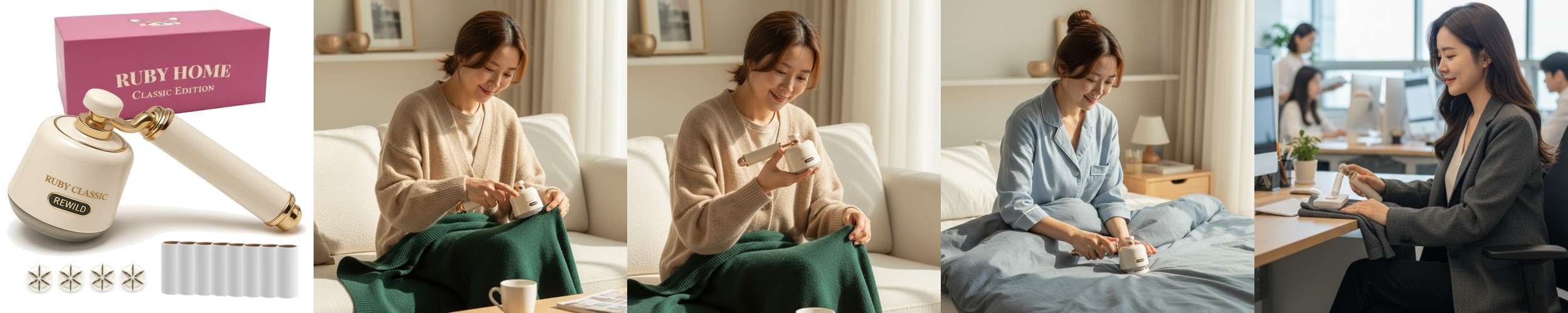 KUAHAI 6중날 옷 보풀제거기 3단조절힘 LCD디스플레이전기량 휴대용 충전식 보풀제거기 lint remover