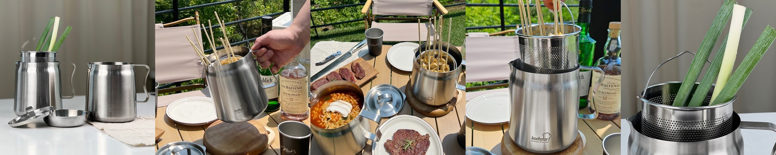키친아트 인덕션 찜냄비 2단 찜솥 통3중 스텐304 28cm