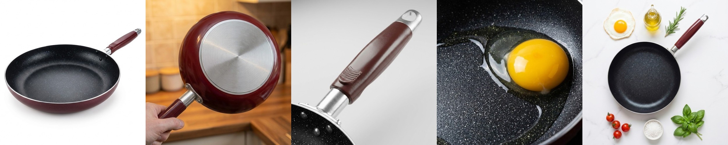 가벼운 대형 마블 스톤 코팅 업소용 후라이팬 32cm