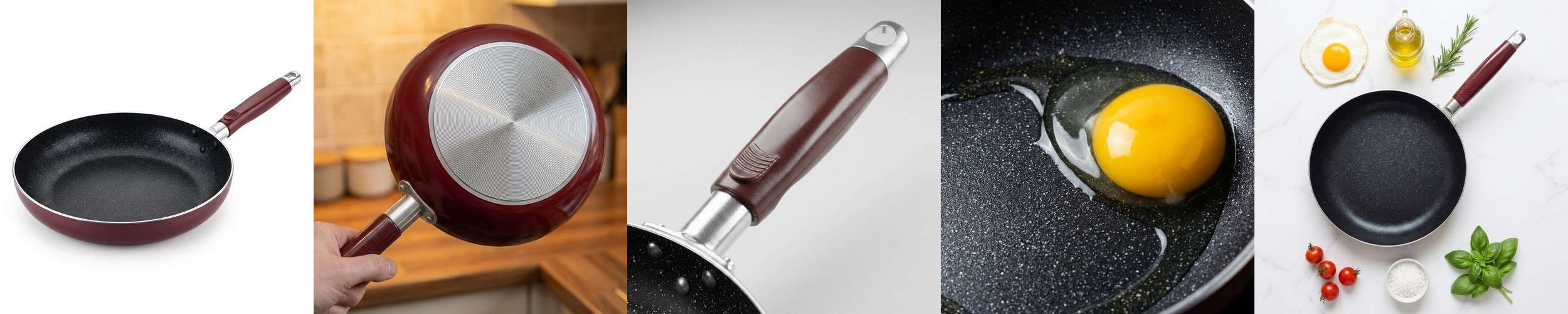가벼운 대형 마블 스톤 코팅 업소용 후라이팬 32cm