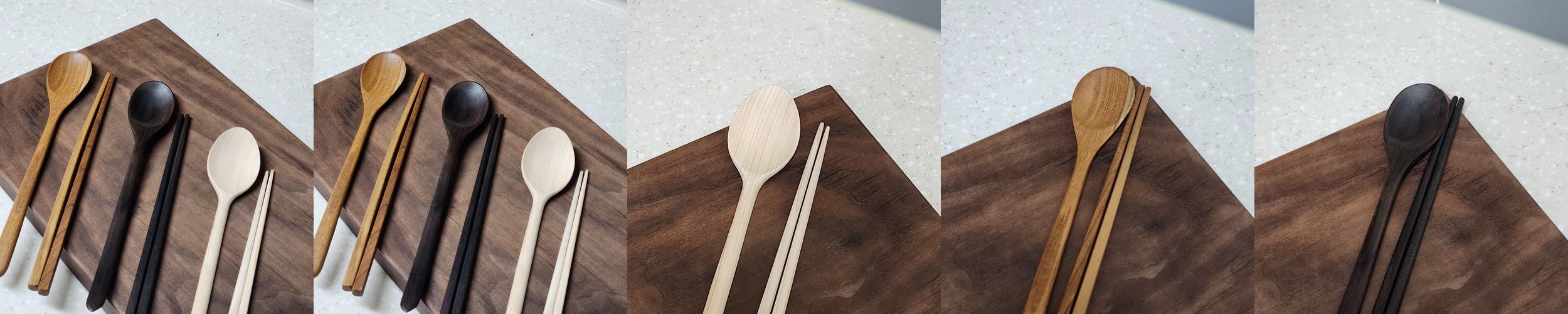 카모메 파스텔 컬러 수저세트 신혼부부수저 한식 숟가락+젓가락, 그레이, 1세트