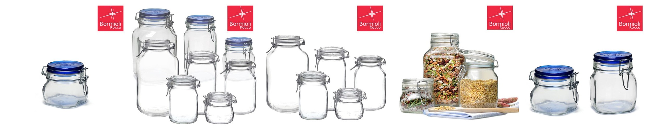 보르미올리 피도병 쨈병 과일청 원두 유리병 500ml, 블루, 1개
